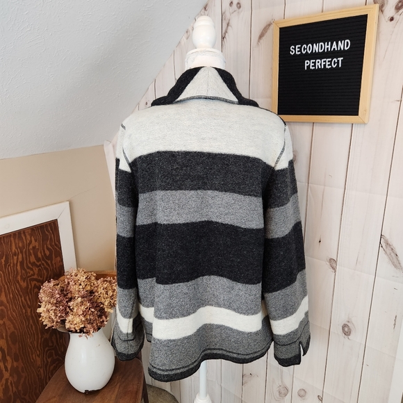 Chico’s Striped Coat/Jacket - Picture 7 of 9